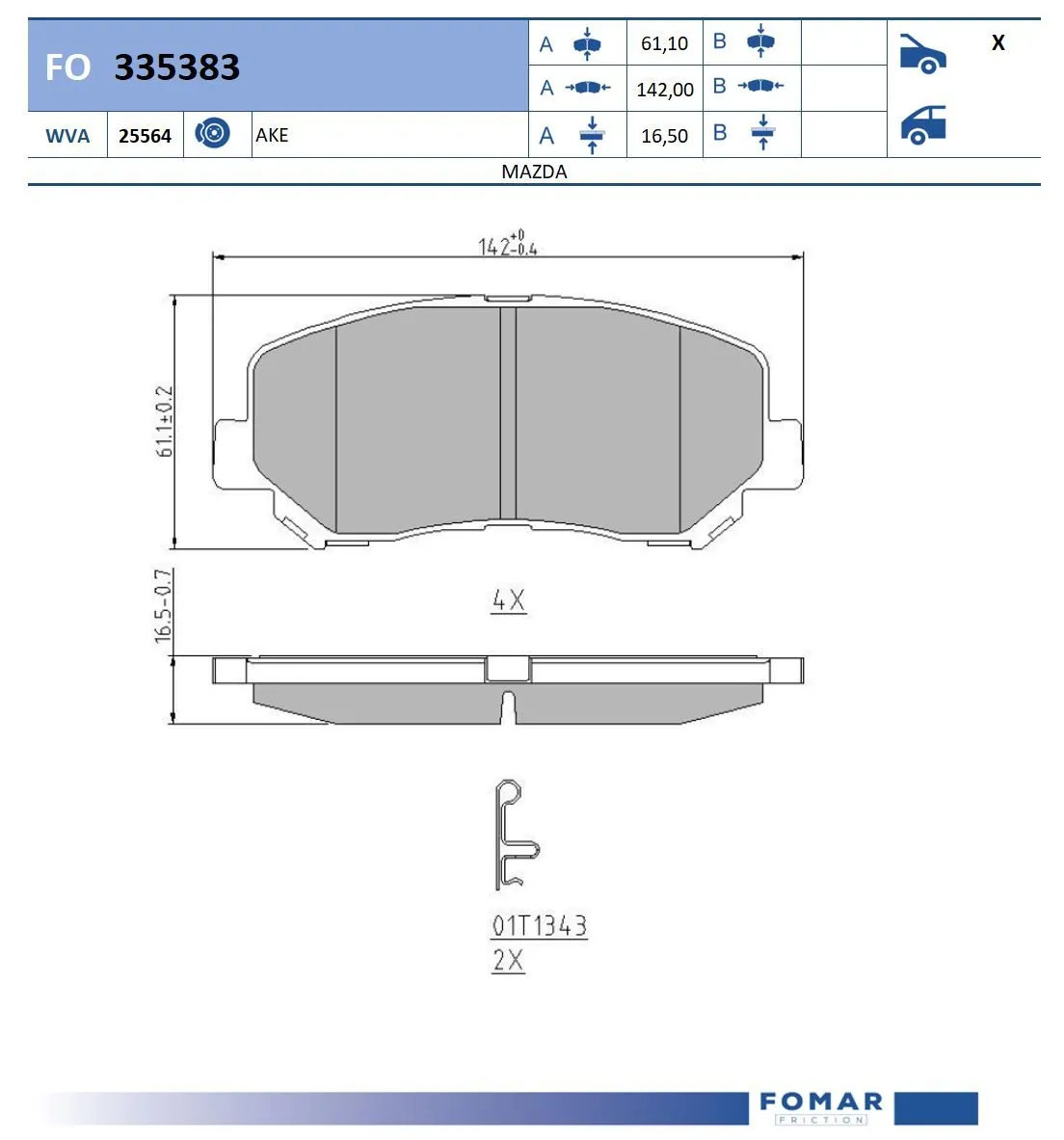 Brake Pad Set, disc brake